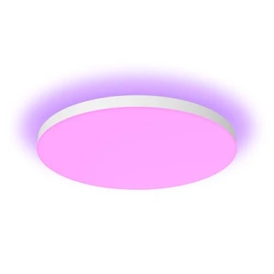 Bild av Philips Hue Datura Smart Ceiling Panel, Stor Rund 57.4 x cm, Vit och Färgljus, Bluetooth Kompatibel, Röststyrning med Alexa, Apple Home Google Assistant