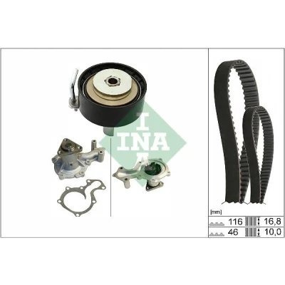 Bild av INA 530 0841 30 pompe à eau + Kit De Distribution avec 16,8mm FORD: FIESTA 6, FOCUS 3, C Max 2