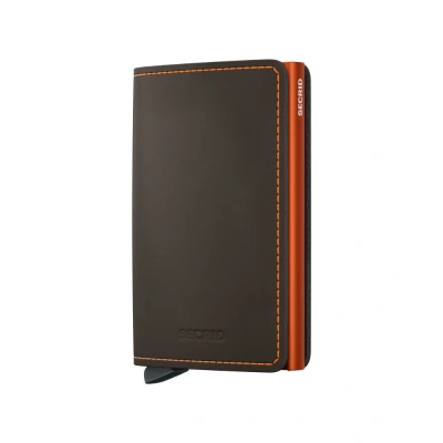 Bild av Secrid Slimwallet Matte Truffle &amp; Orange Gratis gravyr