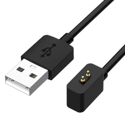 Bild av OcioDual magnetisk laddningskabel 2 stift svart kompatibel med Xiaomi Mi Band 8, Redmi laddare USB Smartwatch två magneter ersättningsdel