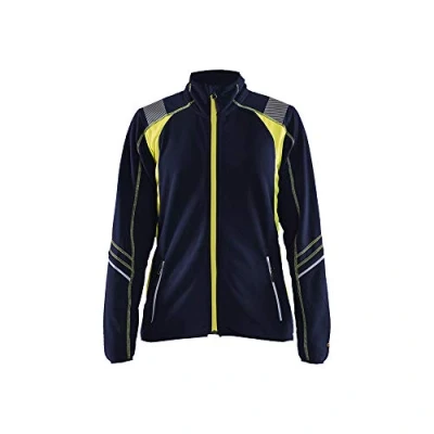 Bild av MICROFLEECEJACKA 4973 1010 DAM MARINBLÅ/VARSELGUL XS Beijerbygg Byggmaterial