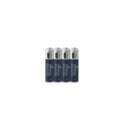Bild av MediaRange Uppladdningsbara USB C Li Ion batterier, Micro AAA I 1,5 V 500 mAh, 4 pack