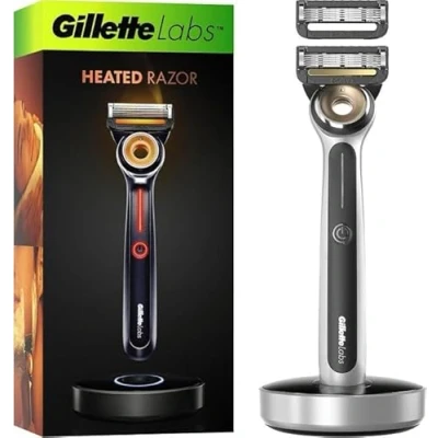 Bild av Gillette Labs Heated Razor, uppvärmbar rakapparat för män med värmeränder teknik, startkit (1 rakapparat, 2 rakblad, 1 laddningsstation)