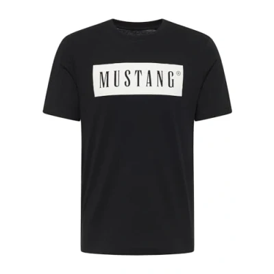 Bild av MUSTANG Herr T Shirt Austin Regular Fit S 3XL vit Svart gon bomull, 4142, 4XL plus size