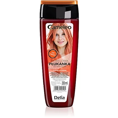 Bild av Cameleo Aprikos balsam med citrusvatten halvpermanent hårfärg röda toner utan gulfärgning, för blont, grått och blekt hår färgning hårvård parabenfri, 200 ml