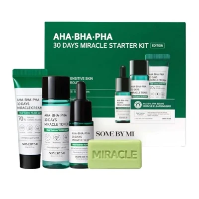 Bild av Coffret soin visage aux acides AHA, BHA, PHA: Tonique 150 ml, Sérum 50 Crème, Savon 106 g