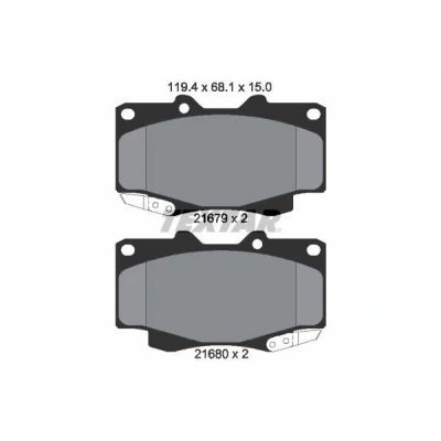 Bild av TEXTAR 2168001 Jeu de plaquettes frein avec indicateur d&#039;usure TOYOTA: HILUX 3 Pick up, Pritsche/Fahrgestell (KUN1, TGN3, TGN2, TGN1,