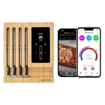 Bild av MEATER Block Premium smart trådlös köttermometer för ugnen grillen köket BBQ rökeri rotisserie med Bluetooth och digital anslutning WiFi