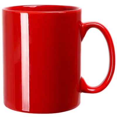 Bild av SHOWFULL stor kaffemugg, 645 ml kaffemuggar, 650 släta keramiska tekoppar, kapacitet och handtag, för kontor, hem, röd