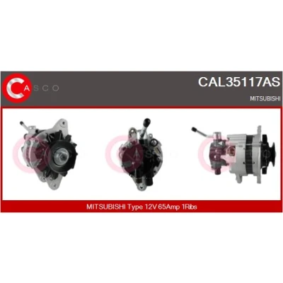 Bild av CASCO CAL35117AS Generator 12V 65A MITSUBISHI: PAJERO 2, 1 Canvas Top