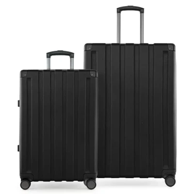 Bild av Huvudstadsväska Q Damm väska med hårt skal, trolley, TSA, 4 hjul, svart, Koffer set (M+L), Resväska