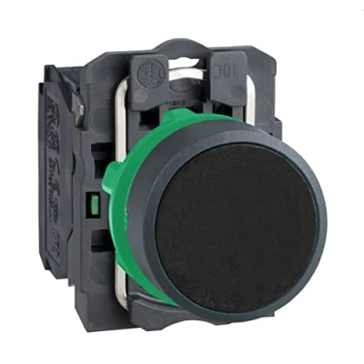 Bild av Schneider Electric Harmony push button complete with spring return and flat touch surface in black color 1xno xb5aa21