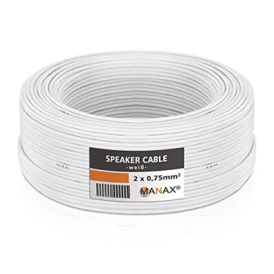 Bild av Manax högtalarkabel 2 x 0,75 mm2 CCA (lådkabel/ljudkabel)