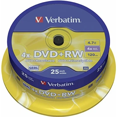 Bild av Verbatim Dvd+Rw 4.7Gb 4X 25Pk Spindle 4,7 Gb 25