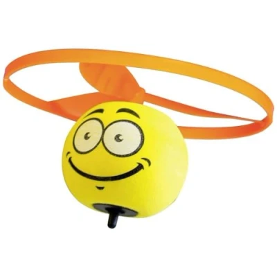 Bild av Paul Günther 1638 Flygande snurra boll med Smiley motiv, inkl. start, för barn från 4 år, flyger högt och snurrar efter landning, rotor ca Ø 12,5 cm