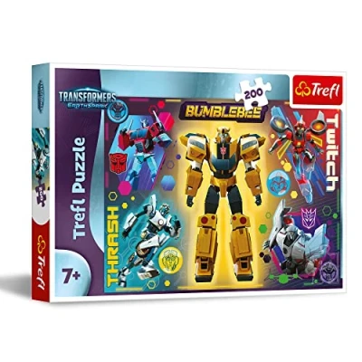 Bild av Trefl Transformers: EarthSpark Pussel 200 Elements Färgglada med Sagofigurer, Transformatorer, Kreativ Underhållning, Kul för Barn Från 7 år och uppåt