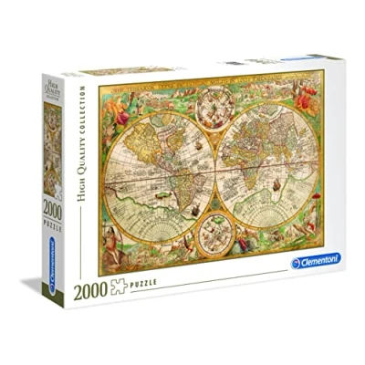 Bild av Clementoni Adult Puzzle, Pussel 2000 Hqc Uråldrig Karta, 14 99 år, för vuxna, 32557