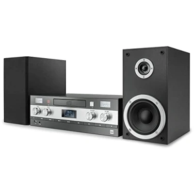 Bild av Dubbel DAB MS 130 CD stereoanläggning (DAB (+) / FM tuner, spelare, Musikstreaming via Bluetooth, USB anslutning, AUX IN UTAN Fjärrkontroll, Svart