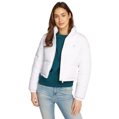 Bild av Tommy jeans dam TJW CRP ESSENTIAL PUFFER DW0DW18828 pufferjacka, Vit (vit), M, M