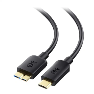 Bild av Cable Matters USB C till Micro 3.0 kabel (USB B 3.0, C) i svart 1m