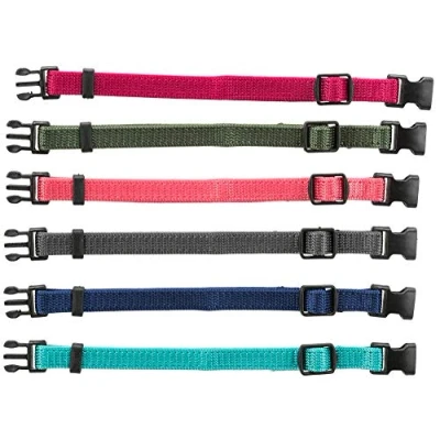 Bild av Trixie Junior Set of puppy collars S M: 17 25 cm/10 mm 6 pcs. fuchsia graphite indigo forest coral ocean