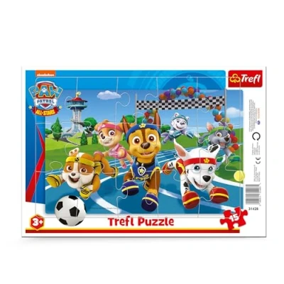 Bild av Trefl PAW Patrol, Hjälpsamma valpar Rampussel för småbarn, 15 stora bitar, Ram och fast platta, barn från 3 år