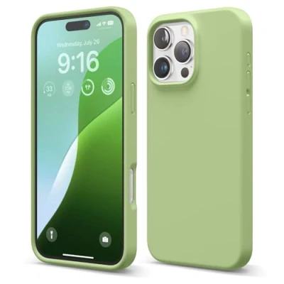 Bild av elago Kompatibel med iPhone 16 Pro Max fodral, premium flytande silikonfodral, heltäckande skydd, stötsäkert och smalt telefonfodral, reptåligt mjukt mikrofiberfoder, 6.9
