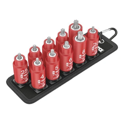 Bild av Wera Belt B VDE 1 Zyklop bit socket set TORX® / hexagonal with holding function 3/8&quot; drive 11 pieces