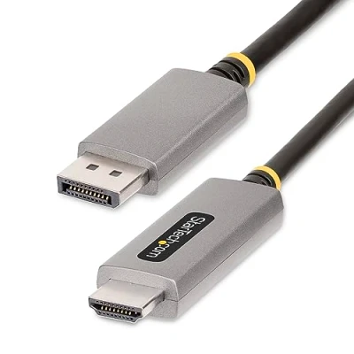 Bild av StarTech.com 6 fot (2 m) DisplayPort till HDMI adapterkabel, 8K 60Hz, 4K 144Hz, HDR10, DP 1.4 2.1 aktiv videoomvandlare, dator skärm (133DISPLAYPORTHDMI21)