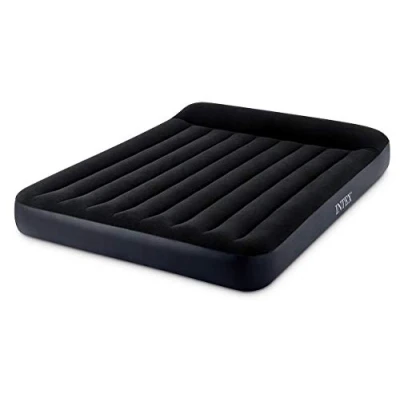 Bild av Intex 64143 Materasso Gonfiabile Dura Beam Pillow Rest Classic Matrimoniale, PVC, Nero, 152x203x25 cm