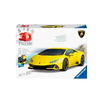Bild av Ravensburger 3D pussel, Lamborghini Huracán Evo gul för vuxna och barn 8+ år, presentidé 156 stycken, 32 tillbehör