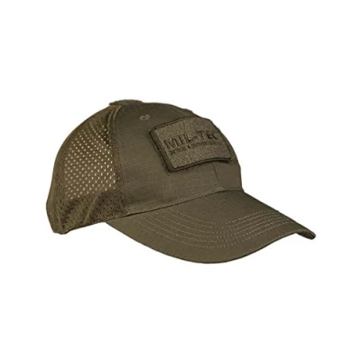 Bild av Casquette Base Ball filet Vert OD Miltec Ripstop Réglage scratch Maille