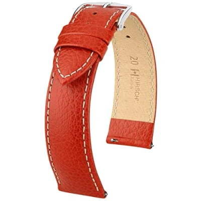 Bild av HIRSCH Klockarmband Kansas Äkta kalvläder Buffelprägling Unisex, 18 mm