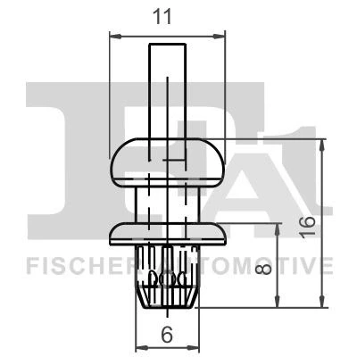 Bild av FA1 21 20013.5 Clip, list svart CITROËN: C3 II, PEUGEOT: 308 I Hatchback, 206 Hatchback