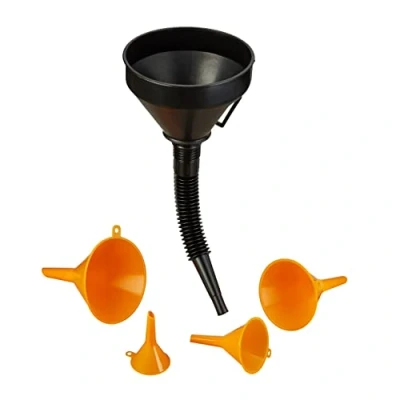 Bild av Relaxdays 10023892 Påfyllningstratt Set, Svart/Orange