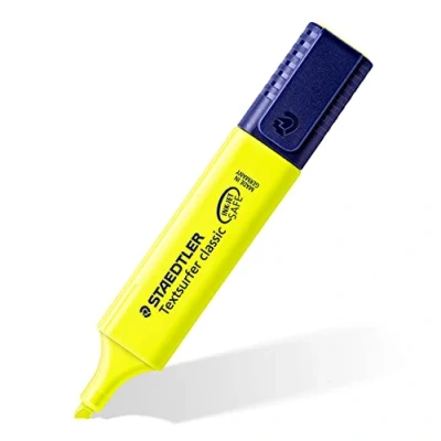 Bild av Staedtler 364 1 Textsurfer classic Textmarker, Keilspitze, circa 5 mm, 10 Stück im Kartonetui, gelb