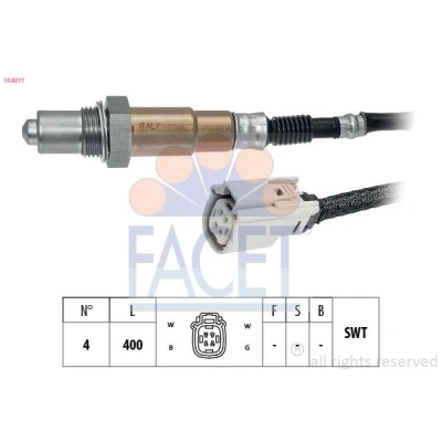 Bild av FACET 10.8217 Sonde lambda chauffé, planaire, Filetage prégraissé FORD: KA+ 3/5 portes, Ecosport Mk2