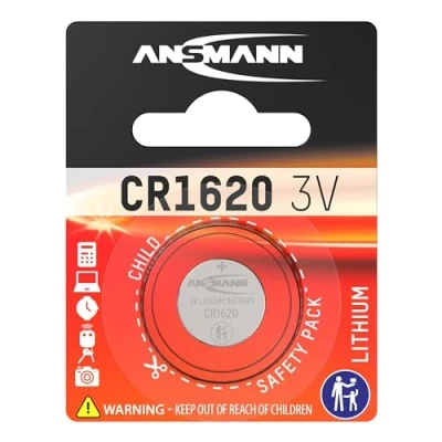 Bild av ANSMANN 5020072 CR1620 myntbatteri [förpackning med 1] litium 3 V knappcell