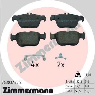 Bild av Bromsbeläggssats, skivbroms Zimmermann 26303.160.2