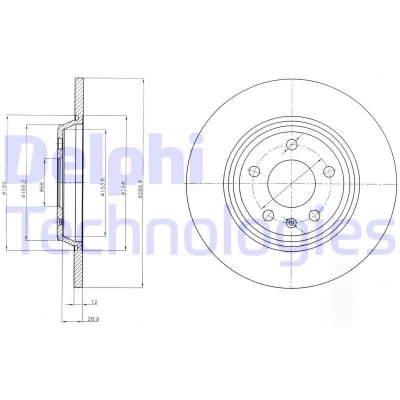 Bild av Bromsskiva DELPHI BG4081C