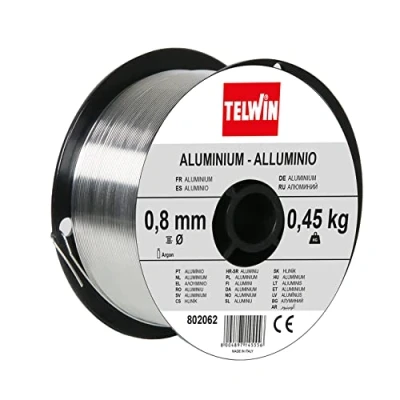 Bild av Telwin S.p.A. 802062 aluminium svetstrådspole diameter 0,8 mm, 0,45 kg, grå