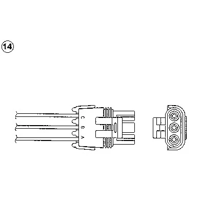 Bild av NGK 91204 Sonde lambda 3 RENAULT: TWINGO 1, Rapid, LAGUNA OPEL: Vectra B Berline, Break, Omega Berline