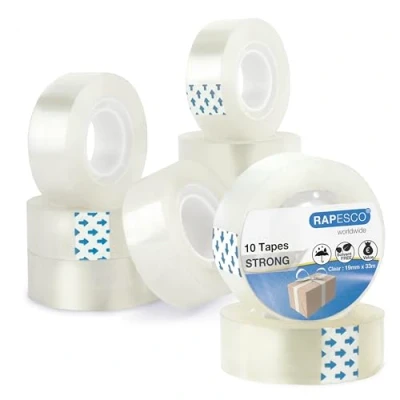 Bild av Rapesco 1807 Tejprulle, 19 mm x 33 m, Transparent Refill, 10 Pack