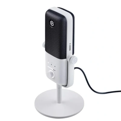 Bild av Elgato Wave:3 White, förstklassig USB kondensatormikrofon, studiokvalitet, för strömning, poddsändning, spel, hemmakontor, gratis mixerprogramvara, ljudeffekts, anti distorsion, plug’n’play, Mac, PC