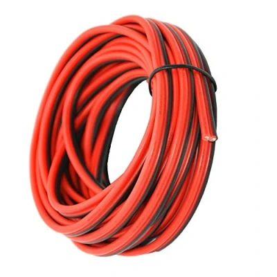 Bild av 16 AWG silikon elektrisk tråd 6 meter [svart 3 m röd m] 2 ledare parallell trådledning mjuk och flexibel 1,3 mm² krok upp syrefria strängar förtennad koppartråd TUOFENG