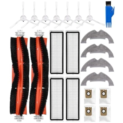Bild av Reservdelar Tillbehör Kit för Dreame D10 Plus/L10 Plus/Z10 Pro Dammsugare,2 huvudborstar, 4 Filter,7 Sidborstar, dukar mopp,4 Dammpåsar