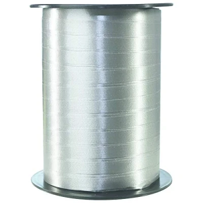 Bild av Clairefontaine ref 601776C slät räknare bandrulle (enkel rulle) 7 mm x 500 m längd rulle, 11,7 9,5 cm spole lämplig för presentförpackning och hantverk silver