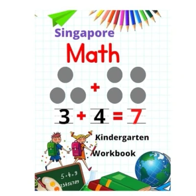 Bild av Singapore Math Kindergarten Workbook: and 1st Grade Activity Book Age 5 7 + Worksheets (Addition, Subtraction, Geometry more...)