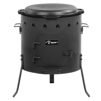 Bild av BBQ Toro Kazangryta i gjutjärn, 19 liter, med kazanugn som tillval, Ø 40 cm, XXL gjutjärnsgryta lock, gulashpanna, eldkittel, utomhusugn, eldspis, enhällsugn, eldstad, campingspis