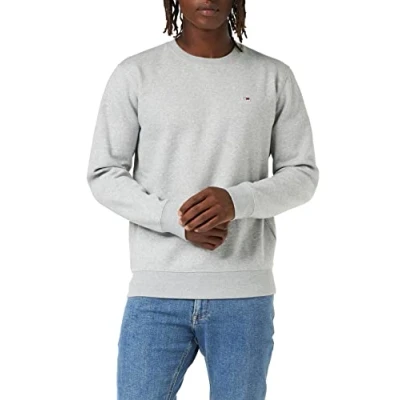 Bild av Tommy Jeans Tjm Regular Fleece C Neck DM0DM09591 Herr Tröja, Grå, L